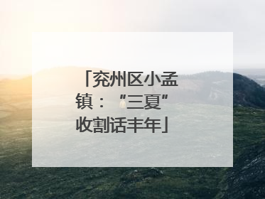 兖州区小孟镇：“三夏”收割话丰年