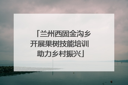 兰州西固金沟乡开展果树技能培训 助力乡村振兴