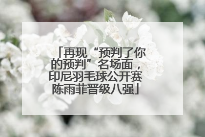 再现“预判了你的预判”名场面，印尼羽毛球公开赛陈雨菲晋级八强