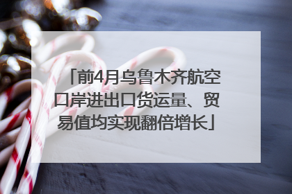 前4月乌鲁木齐航空口岸进出口货运量、贸易值均实现翻倍增长