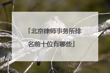 北京律师事务所排名前十位有哪些