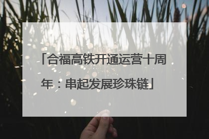 合福高铁开通运营十周年：串起发展珍珠链