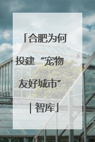 合肥为何投建“宠物友好城市”｜智库