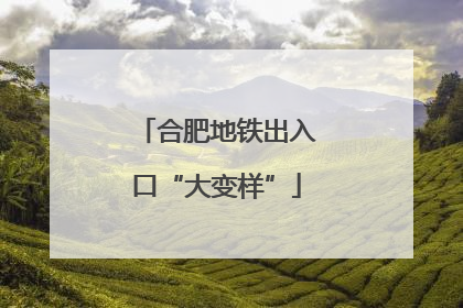 合肥地铁出入口“大变样”