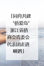 同舟共建“侨爱岛” 浙江省侨商会青委会代表团走进嵊泗