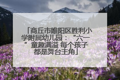 商丘市睢阳区胜利小学附属幼儿园：“六一”童趣满溢 每个孩子都是舞台主角
