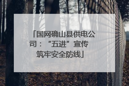国网确山县供电公司：“五进”宣传 筑牢安全防线