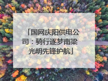 国网庆阳供电公司：骑行逐梦南梁 光明先锋护航