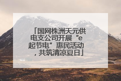 国网株洲天元供电支公司开展“e起节电”惠民活动，共筑清凉夏日