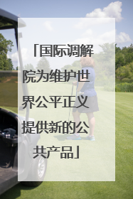 国际调解院为维护世界公平正义提供新的公共产品