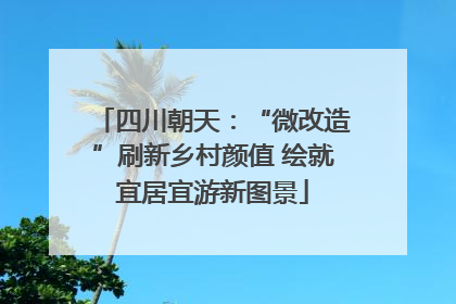 四川朝天：“微改造”刷新乡村颜值 绘就宜居宜游新图景