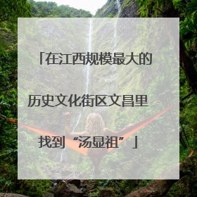 在江西规模最大的历史文化街区文昌里找到“汤显祖”
