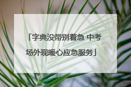 字典没带别着急 中考场外现暖心应急服务