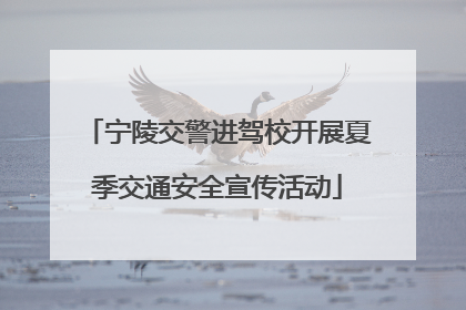 宁陵交警进驾校开展夏季交通安全宣传活动
