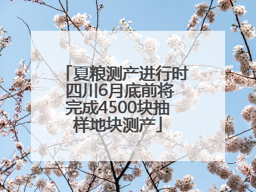 夏粮测产进行时 四川6月底前将完成4500块抽样地块测产