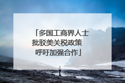 多国工商界人士批驳美关税政策 呼吁加强合作