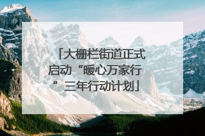 大栅栏街道正式启动“暖心万家行”三年行动计划