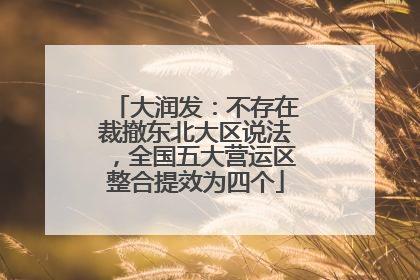 大润发：不存在裁撤东北大区说法，全国五大营运区整合提效为四个