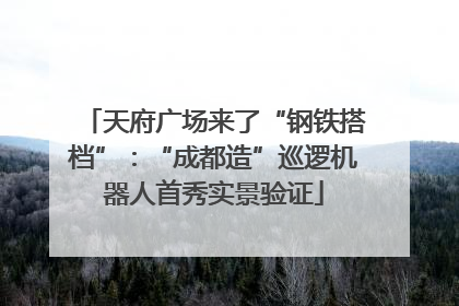 天府广场来了“钢铁搭档”：“成都造”巡逻机器人首秀实景验证