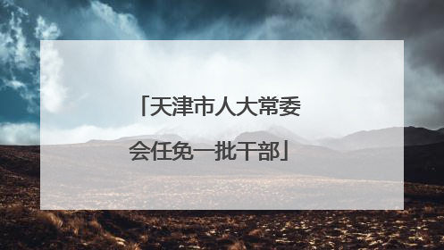 天津市人大常委会任免一批干部