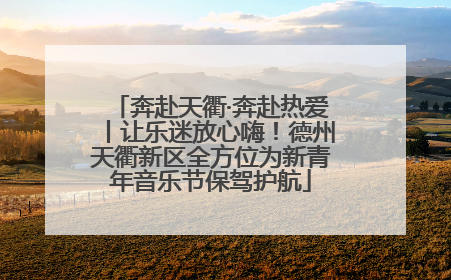 奔赴天衢·奔赴热爱丨让乐迷放心嗨！德州天衢新区全方位为新青年音乐节保驾护航