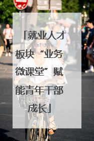 就业人才板块“业务微课堂”赋能青年干部成长