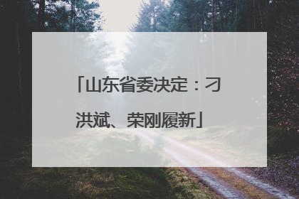 山东省委决定：刁洪斌、荣刚履新