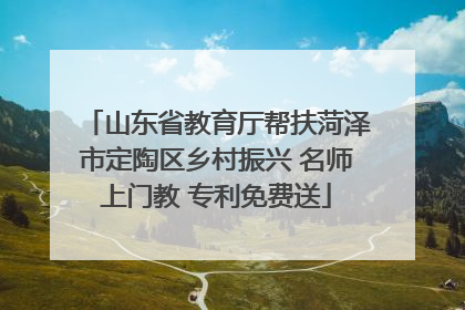 山东省教育厅帮扶菏泽市定陶区乡村振兴 名师上门教 专利免费送