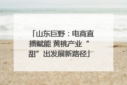 山东巨野：电商直播赋能 黄桃产业“甜”出发展新路径