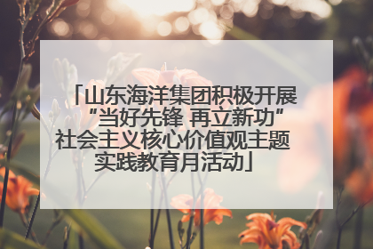 山东海洋集团积极开展“当好先锋 再立新功”社会主义核心价值观主题实践教育月活动
