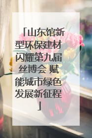 山东馆新型环保建材闪耀第九届丝博会 赋能城市绿色发展新征程