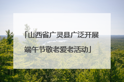 山西省广灵县广泛开展端午节敬老爱老活动