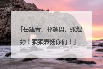 岳建青、祁越男、张煜婷！狠狠表扬你们！