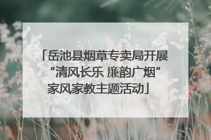 岳池县烟草专卖局开展“清风长乐 廉韵广烟”家风家教主题活动