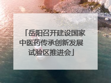 岳阳召开建设国家中医药传承创新发展试验区推进会