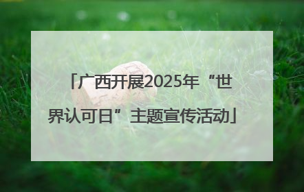广西开展2025年“世界认可日”主题宣传活动