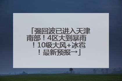 强回波已进入天津南部！4区大到暴雨！10级大风+冰雹！最新预报→