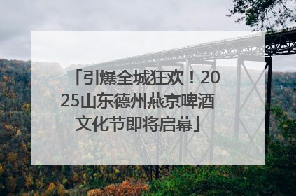 引爆全城狂欢！2025山东德州燕京啤酒文化节即将启幕