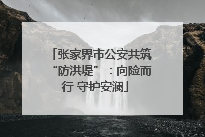 张家界市公安共筑“防洪堤”：向险而行 守护安澜