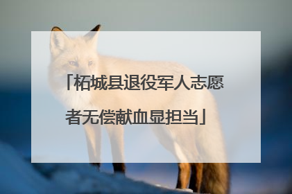 柘城县退役军人志愿者无偿献血显担当
