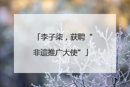 李子柒，获聘“非遗推广大使”