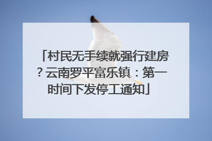 村民无手续就强行建房？云南罗平富乐镇：第一时间下发停工通知