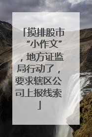摸排股市“小作文”，地方证监局行动了，要求辖区公司上报线索