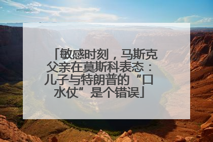 敏感时刻，马斯克父亲在莫斯科表态：儿子与特朗普的“口水仗”是个错误