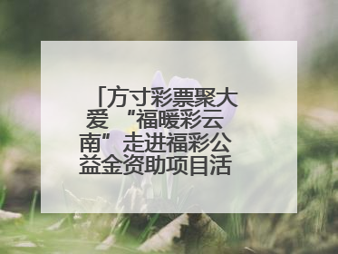 方寸彩票聚大爱 “福暖彩云南”走进福彩公益金资助项目活动在曲靖举行