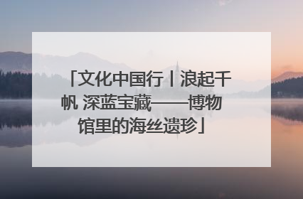 文化中国行丨浪起千帆 深蓝宝藏——博物馆里的海丝遗珍