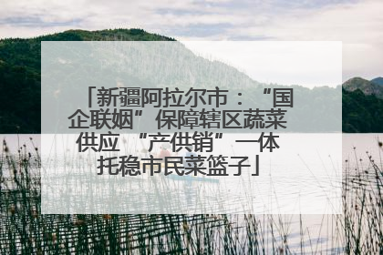 新疆阿拉尔市：“国企联姻”保障辖区蔬菜供应 “产供销”一体托稳市民菜篮子