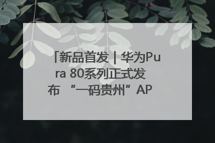 新品首发｜华为Pura 80系列正式发布 “一码贵州”APP抢先开售！