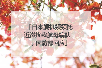 日本舰机频频抵近滋扰我航母编队，国防部回应