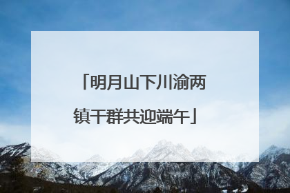 明月山下川渝两镇干群共迎端午